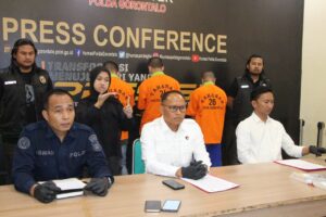 Conference Pers Kasus Pencurian Baterai Tower, 3 Pelaku Diamankan