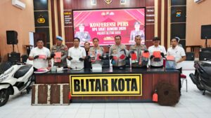 Operasi Sikat Semeru 2026, Polres Blitar Kota Bongkar 15 Kasus Kejahatan dan Ringkus 17 Tersangka