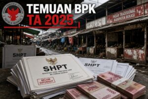 TEMUAN BPK TA 2025: Ribuan Kios Pasar di Kabupaten Bekasi Tanpa SHPT Aktif, Potensi Retribusi Tak Tertagih Rp18,7 Miliar